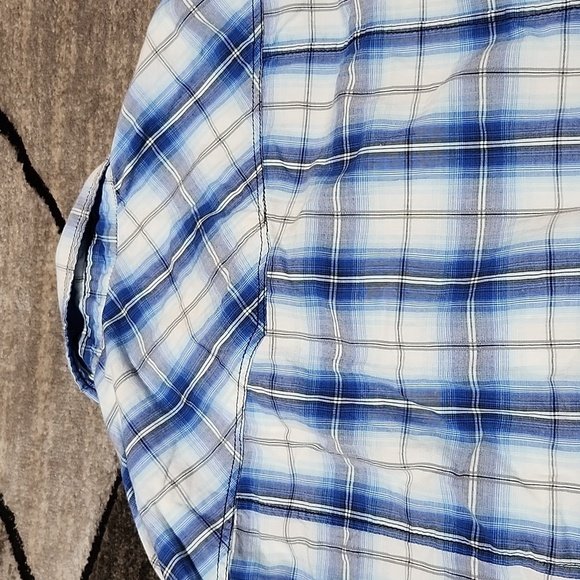 VINTAGE BKE 67 EMBROIDERED ATHLETIC FIT PLAID PEARL SNAP-BUTTON LONG-SLE… - Picture 10 of 12